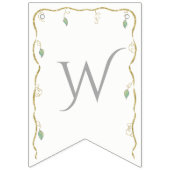 Baby shower Gold/Silver Castle Swallowtail Banner (Eerste vlag)