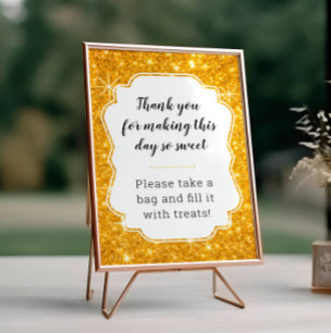 Baby shower Gold Snoep Buffet Foto Afdruk