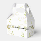 Baby shower Golden Birds Gable Favor Box Bedankdoosjes (Achterkant)
