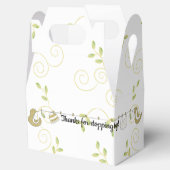 Baby shower Golden Birds Gable Favor Box Bedankdoosjes (Geopend)