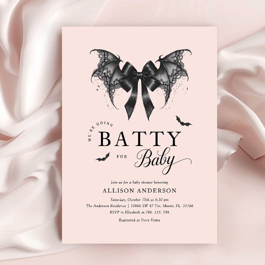 Baby shower gothique Invitation Halloween
