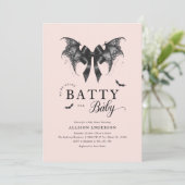 Baby shower gothique Invitation Halloween (Debout devant)