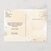 Baby shower gouden eucalyptus glitter dank u briefkaart (Achterkant)