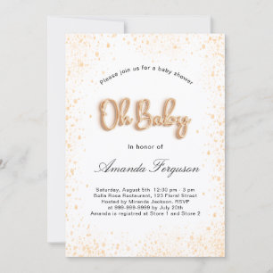 Baby shower goudjongen kaart