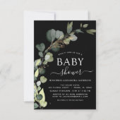 Baby shower Greenery Eucalyptus Succulent Kaart (Voorkant)