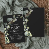 Baby shower Greenery Eucalyptus Succulent Kaart