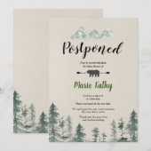 Baby shower groen bos uitgesteld kaart (Voorkant / Achterkant)