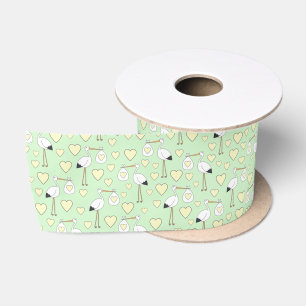 Baby shower groen geslacht neutraal lint