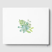 Baby shower groen Waterverf krans Gastenboek (Achterkant)
