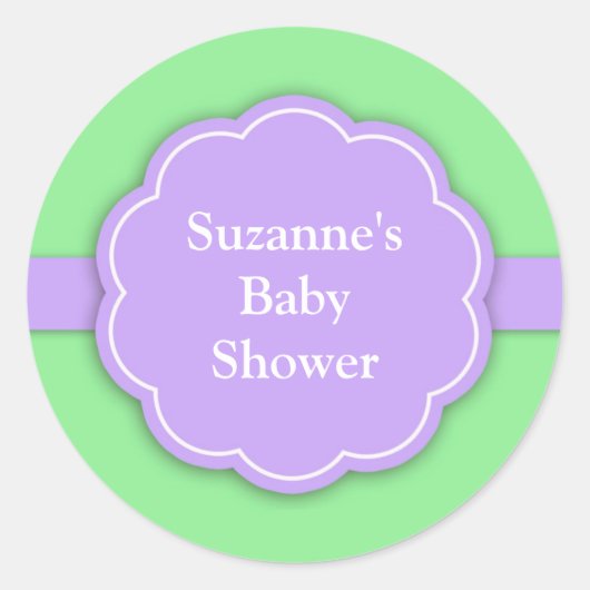 Baby shower Groene Sticker (Voorkant)