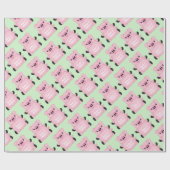 Baby shower Groene varkens Cadeaupapier (Vlak)