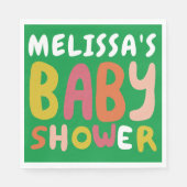 BABY SHOWER Groovy KLEURRIJKE CUSTOM Servet (Voorkant)