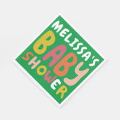 BABY SHOWER Groovy KLEURRIJKE CUSTOM Servet (Hoek)