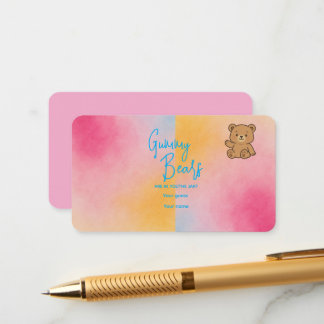 Baby shower Gummy Beer Game – Pastelontwerp Informatiekaartje