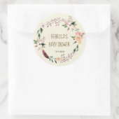 baby shower gunst stickers boho bloemveer (Tas)