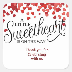 BABY SHOWER gunst stickers Hartjes Lieverd