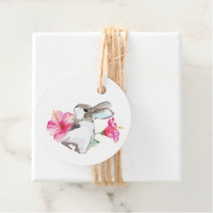 Baby shower gunst Tags Schattigee Waterverf Bunny Bedankjes Labels