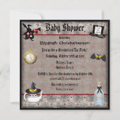 Baby shower Halloween Alice dans des invitations (Dos)