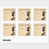 Baby shower Halloween Nom Étiquette Sorcière de br (Feuille)