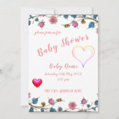 Baby shower hart kaart (Voorkant)