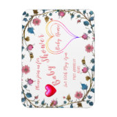 Baby shower hart magneet (Verticaal)