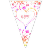 Baby shower hart vlaggetjes (Tweede vlag)