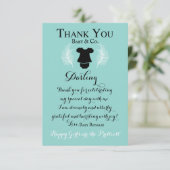 baby shower Hartelijk dank Bedankkaart (Staand voorkant)