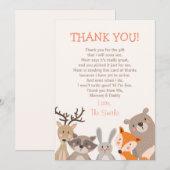 Baby shower Hartelijk dank - Kaart Woodland (Voorkant / Achterkant)