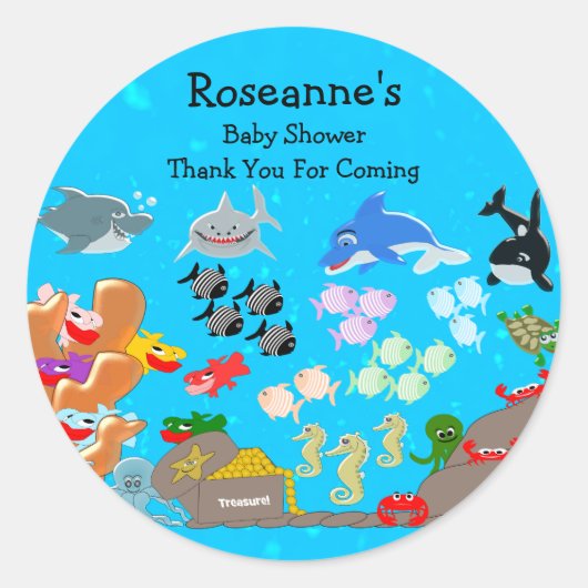 Baby shower Hartelijk dank Ronde Sticker (Voorkant)