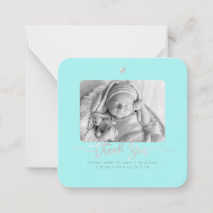 Baby shower Hartelijk dank voor uw DIY Color Scrip Notitiekaartje