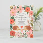 Baby shower Hedgehog Love Invitation (Debout devant)