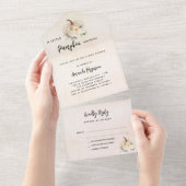 Baby shower herfst uit liefdespompoen RSVP All In One Uitnodiging (Afscheurbaar)