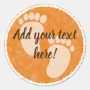 Baby shower Herfst Waterverf Aangepast Ronde Sticker