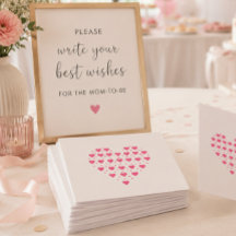 Baby Shower-herinneringskaart met harten