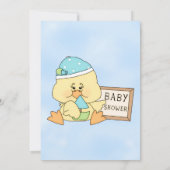 Baby shower Het is een Boy Baby Duck Kaart (Achterkant)