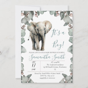 Baby shower het is een jongensthema kaart