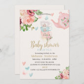 Baby shower high tea Invitation (Devant / Derrière)