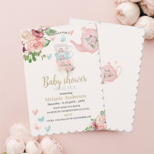 Baby shower high tea Invitation
