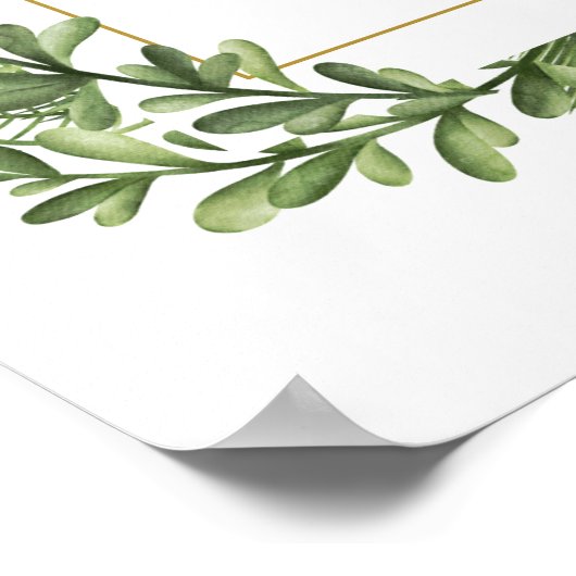 Baby shower hiver verdure Affiche de bienvenue (Coin)