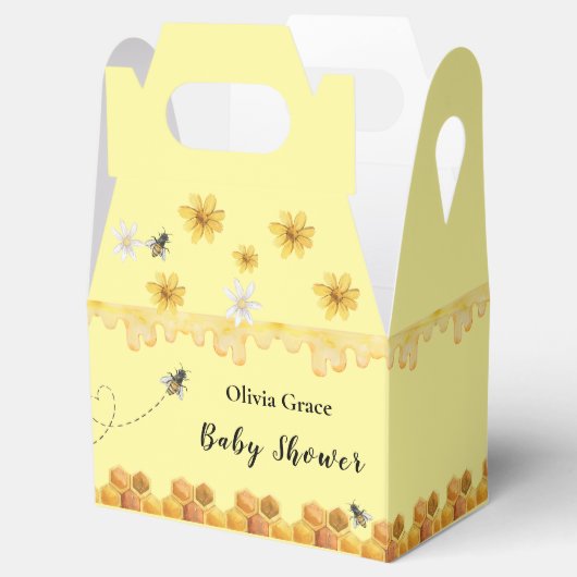 Baby shower honingbijen bedankdoosjes (Geopend)