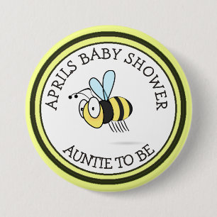 Baby shower honingbijen Tante wordt Button