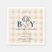 Baby shower  honkbalkborden servet (Voorkant)