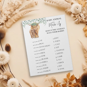 Baby Shower Hooglandkreeft Wedstrijd Eucalyptus Notitieblok