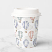 Baby Shower Hot Air Balloons Gender Neutral Papieren Bekers (Achterkant)