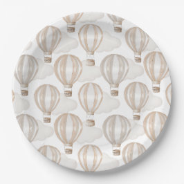 Baby Shower Hot Air Balloons Gender Neutral Papieren Bordje