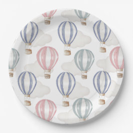 Baby Shower Hot Air Balloons Gender Neutral Papieren Bordje