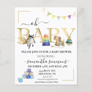 Baby shower Houtspeelgoed Gold