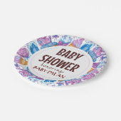 Baby shower Ice-cream Waterverf Art Papieren Bordje (Gekanteld)