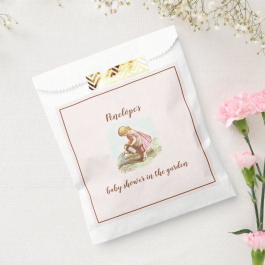 Baby shower in het  Kind van de tuin Bedankzakje (Gezegeld)