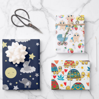 Baby Shower  Inpakpapier Vel